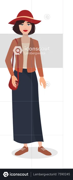 Stylist woman standing  Illustration