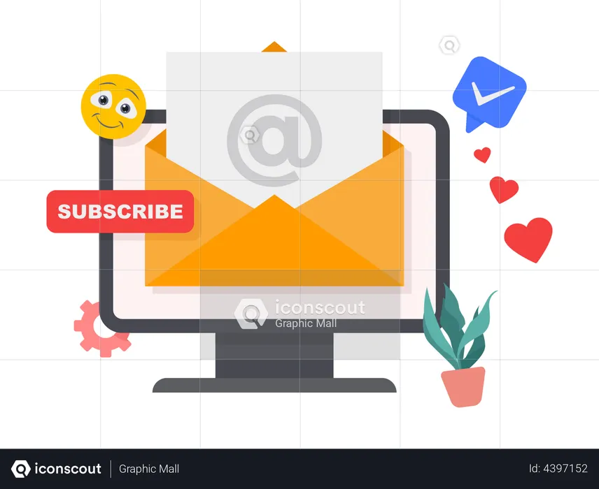Subscribe To Email  Illustration
