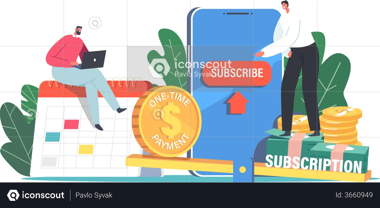Subscription Business Model as Repeated Process  Illustration