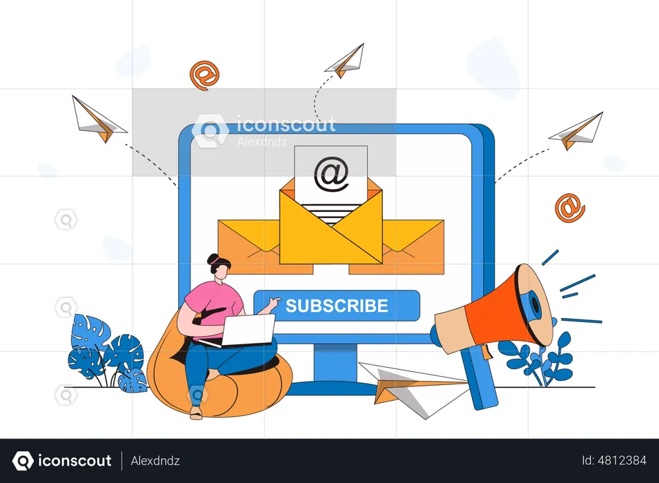 Subscription to newsletter  Illustration