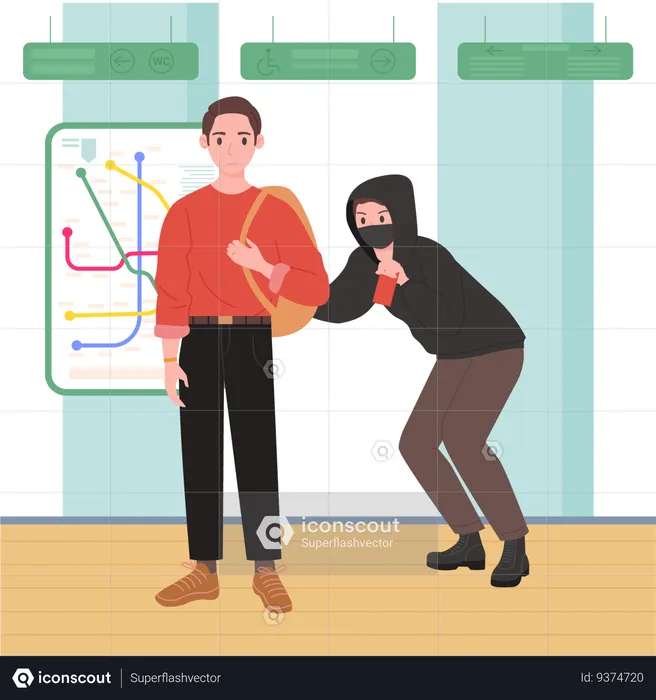 Subway theft  Illustration