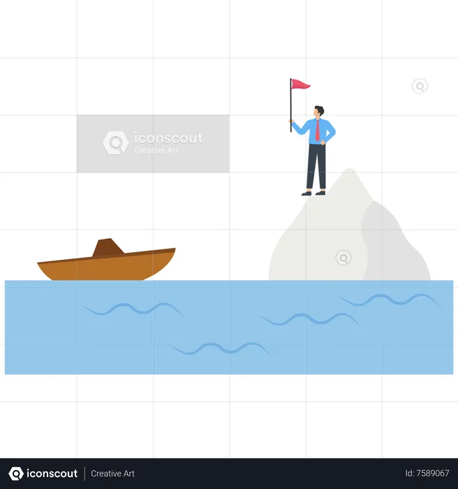 Success iceberg illusion  Illustration