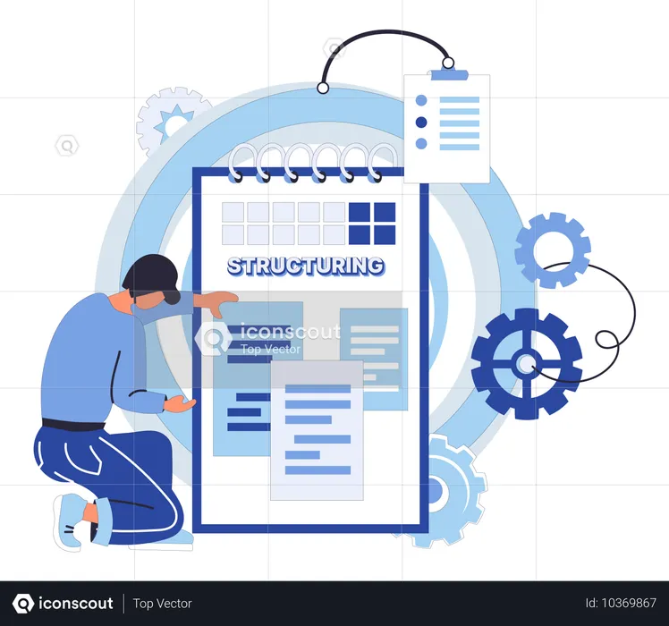 Success project depends on professional management and control  Illustration