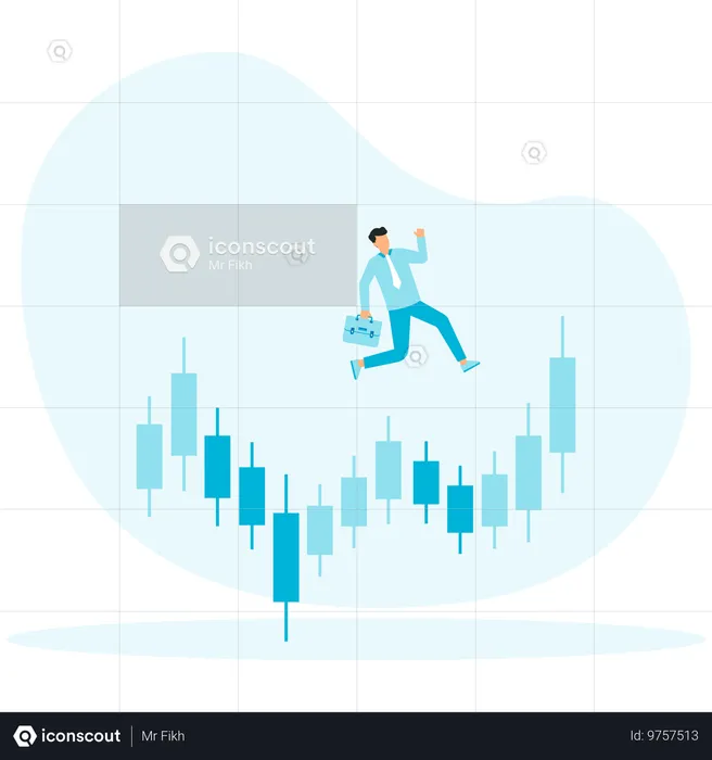 Success trader make profit with investment trading  Illustration