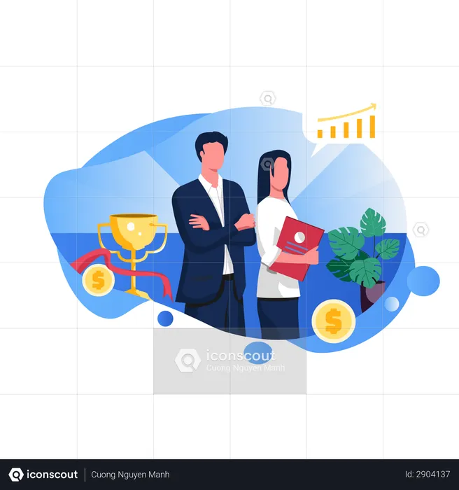 Successful Business  Illustration