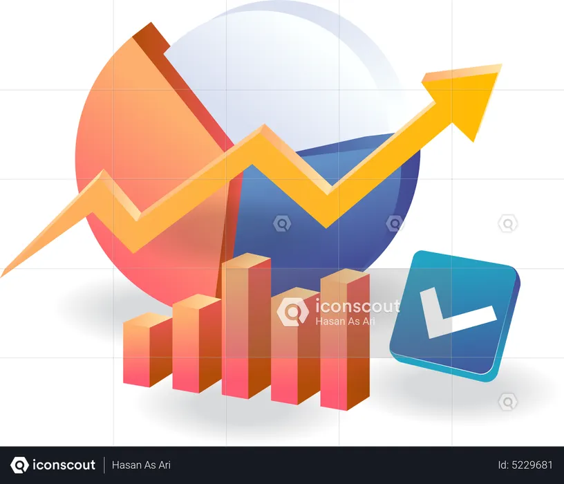 Successful business investment  Illustration