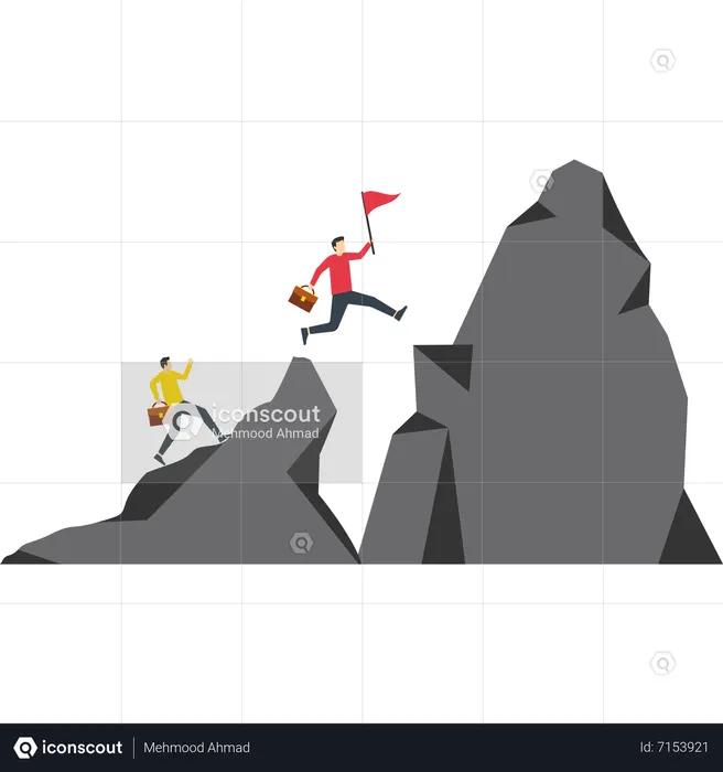 Successful business mission  Illustration