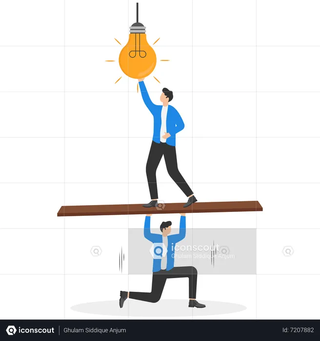 Successful business partnership  Illustration