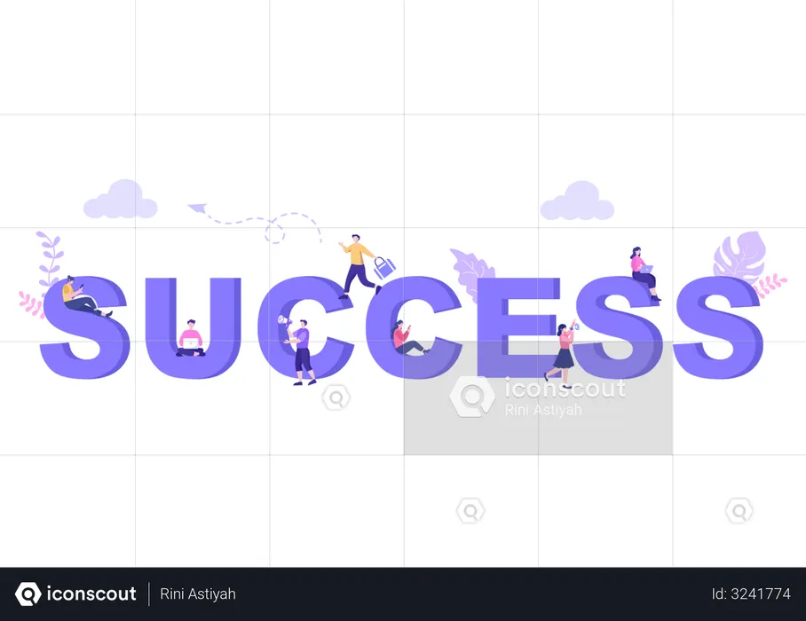 Successful Business Team  Illustration