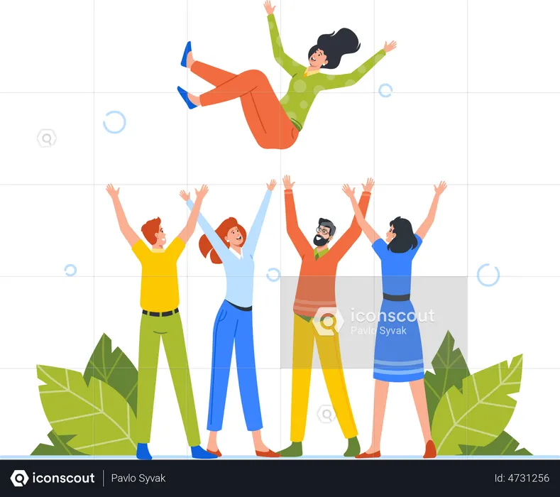 Successful Business team  Illustration