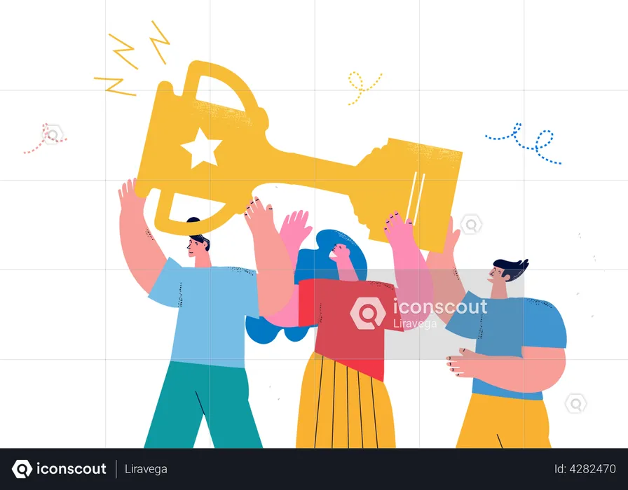 Successful business team  Illustration