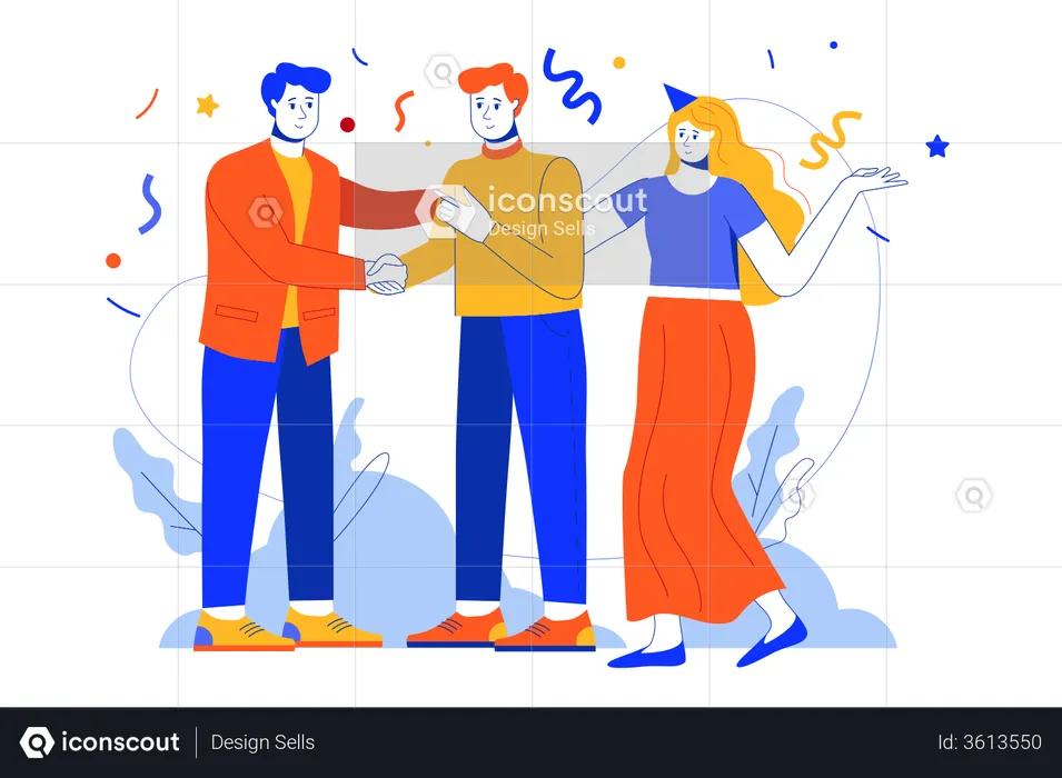 Successful Business Team  Illustration