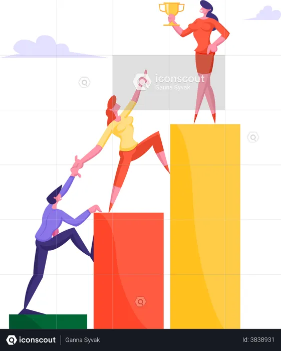 Successful Business Team  Illustration