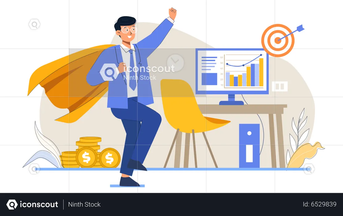 Successful businessman  Illustration