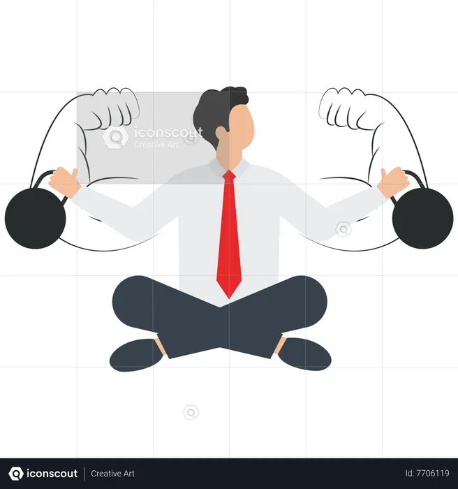 Successful businessman with confidence  Illustration