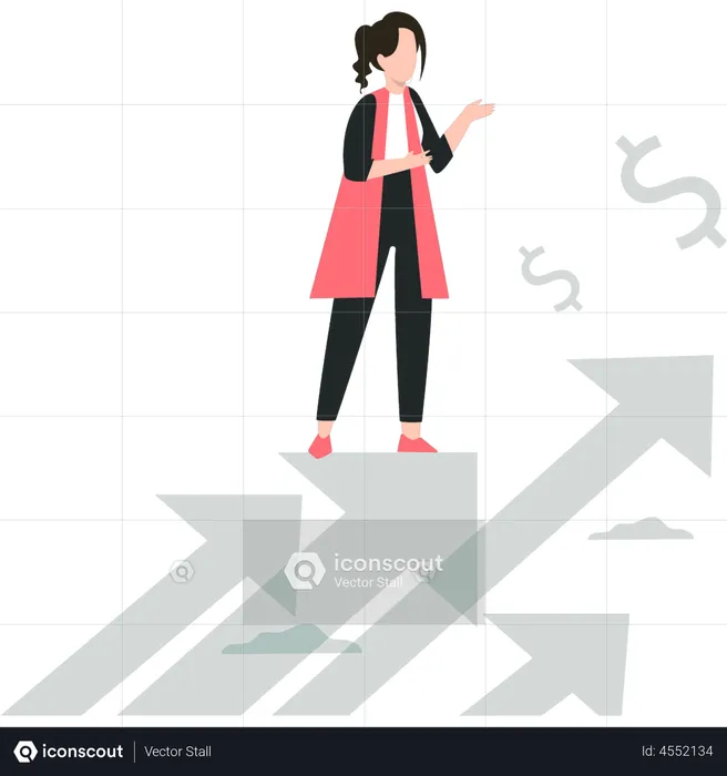 Successful businesswoman  Illustration