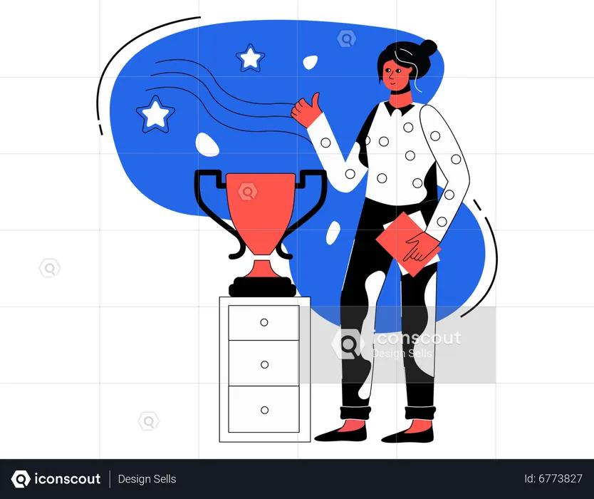 Successful businesswoman  Illustration