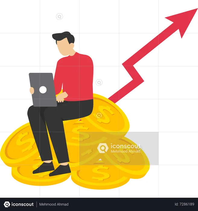 Successful investor  Illustration