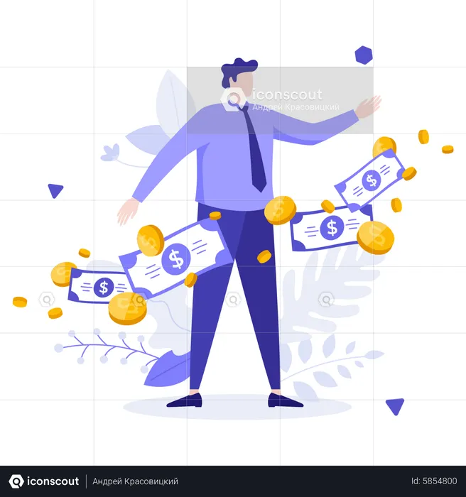 Successful investor  Illustration