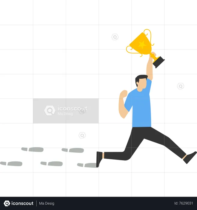 Successful People Achieve Target  Illustration