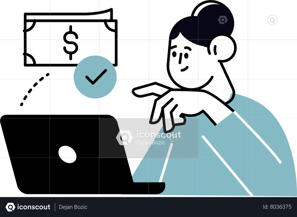 Successful Shopping payment  Illustration