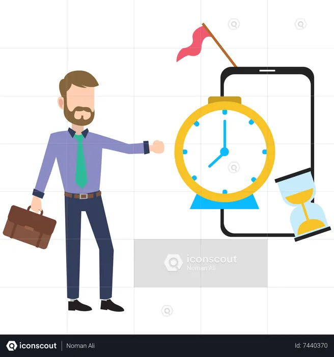 Best Successful time management Illustration download in PNG & Vector ...