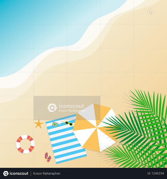 Premium Summer background Illustration download in PNG & Vector format
