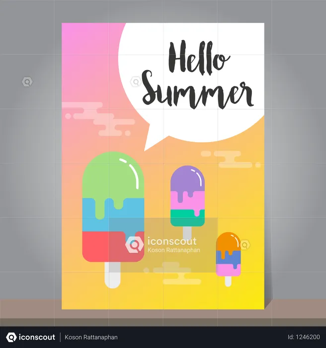 Summer Banner  Illustration