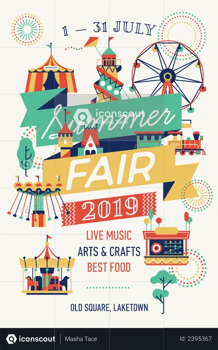Summer Fair poster  Illustration