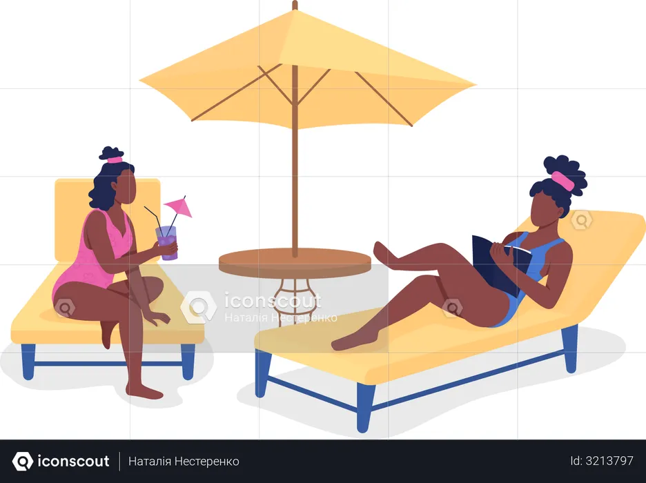 Summer party for teens  Illustration