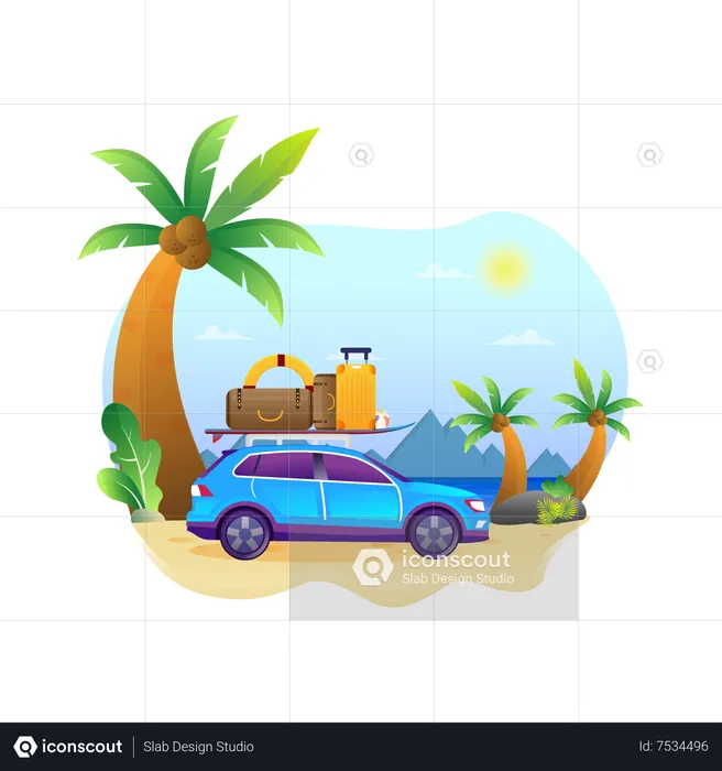 Summer trip  Illustration