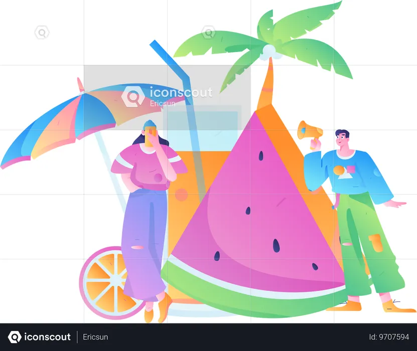 Summer vacation  Illustration