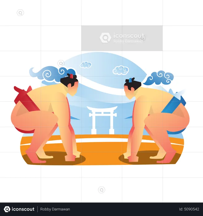 Sumo Battle  Illustration