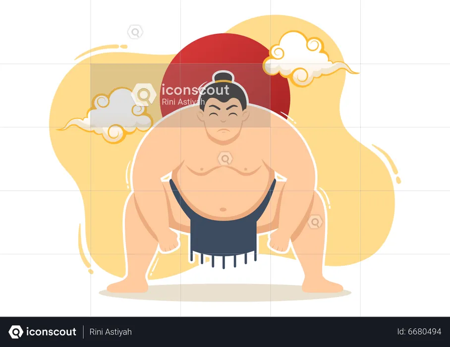 Combattant de sumo  Illustration