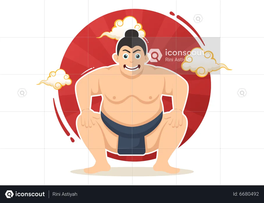 Sumo Wrestler  Illustration