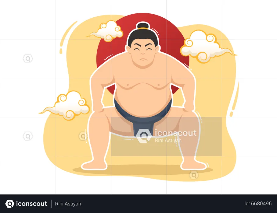 Sumo Wrestler  Illustration