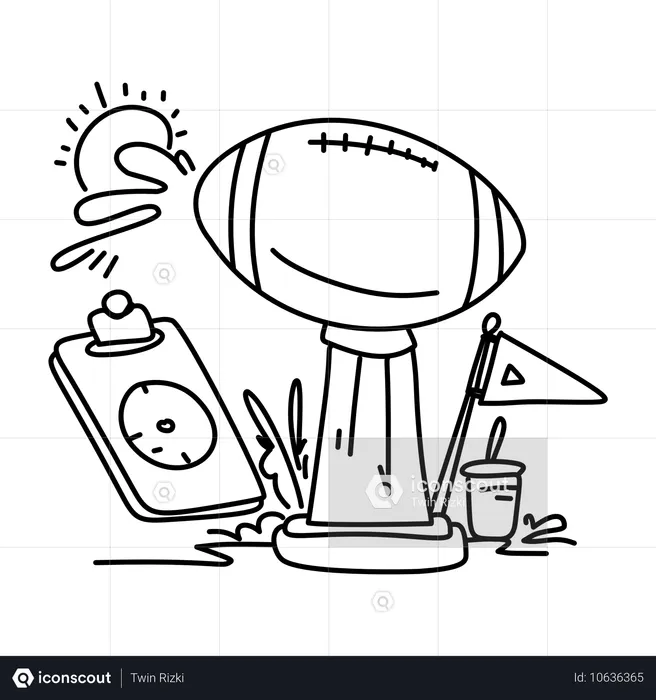 Partida do Super Bowl  Ilustração