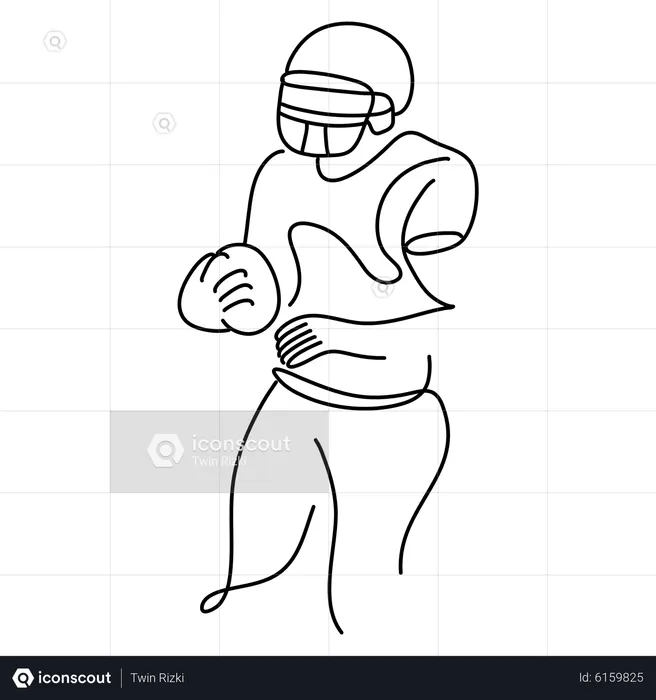 Super Bowl Player  Illustration