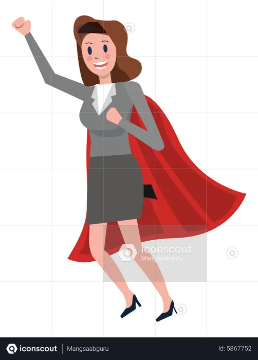 Super business woman  Illustration