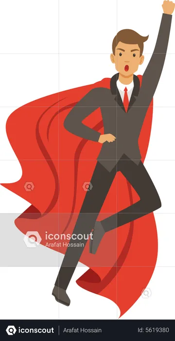 Super Businessman  Illustration
