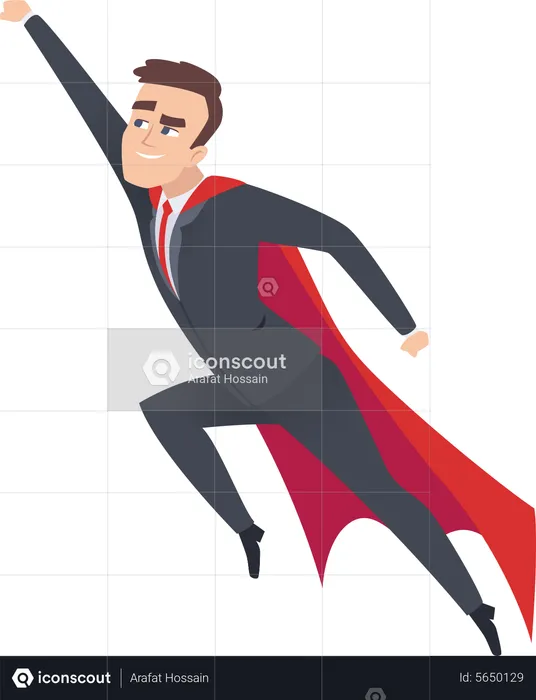 Super businessman  Illustration