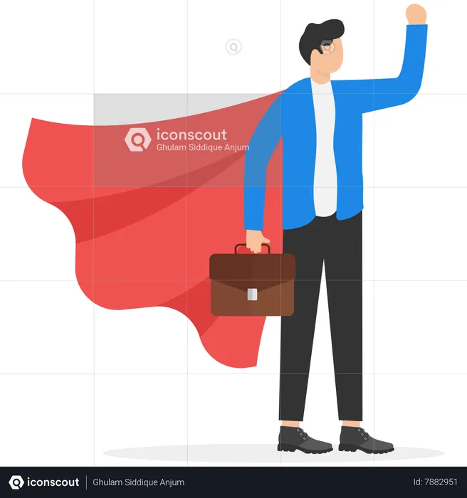 Super businessman  Illustration