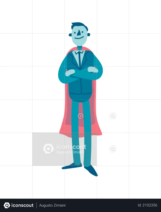 Super Businessman  Illustration