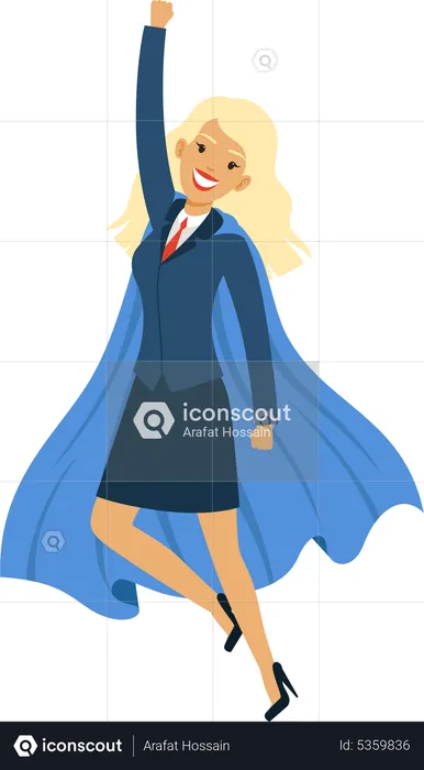 Super Businesswoman  Illustration