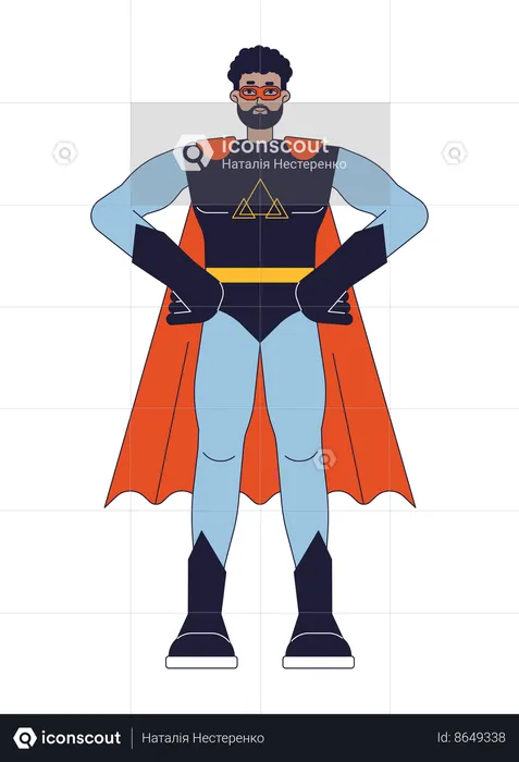 Super-héros en masque  Illustration