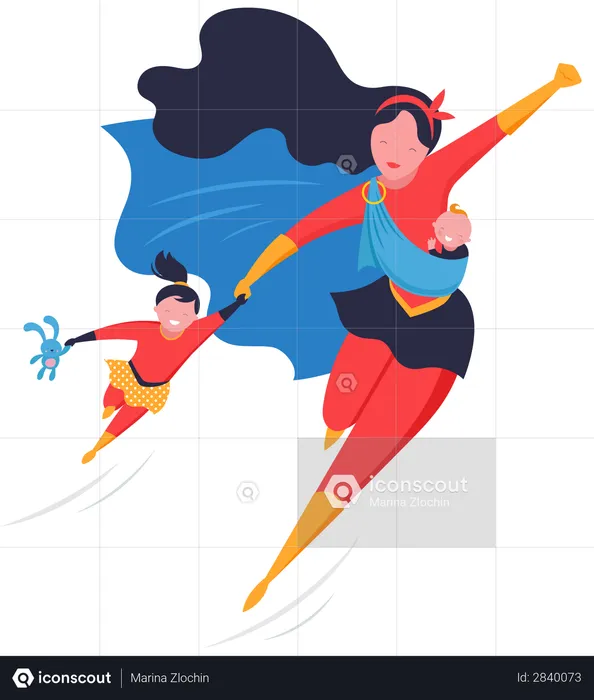 390+ Supermom Stock Illustrations, Royalty-Free Vector Graphics