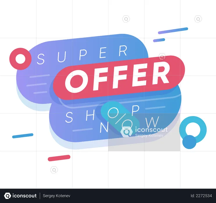 Super offer sale tag  Illustration