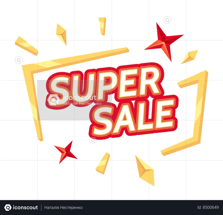 Super sale advertising  Illustration