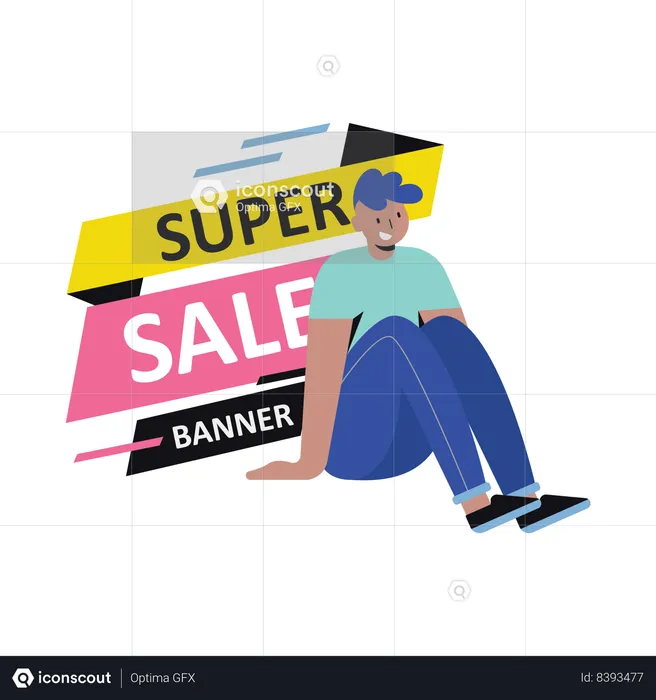 Super Sale Banner  Illustration