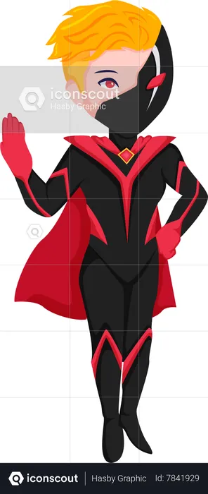 Superhero Character  Illustration